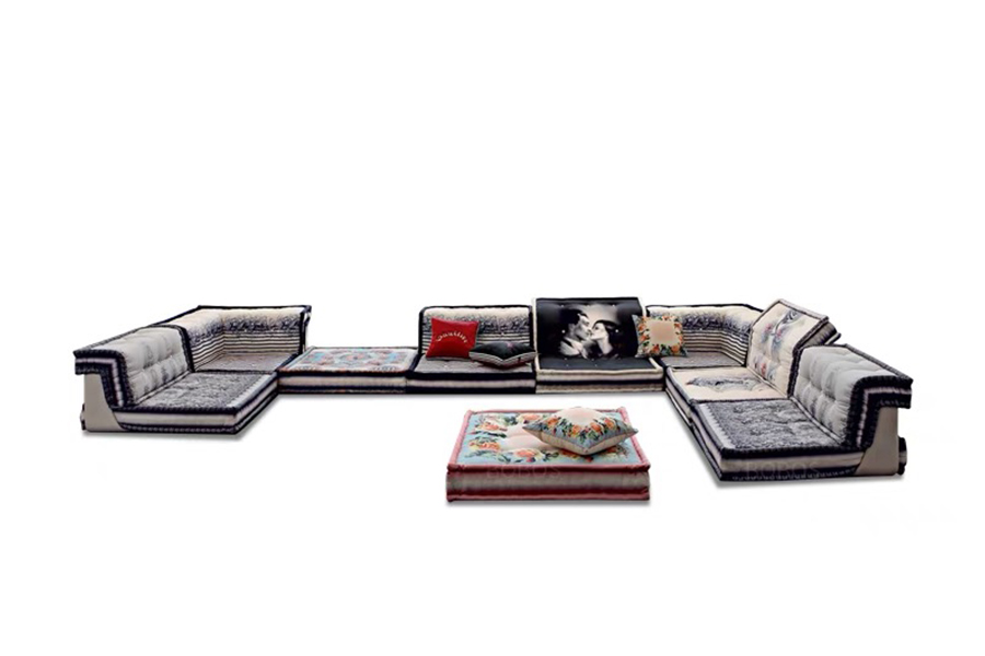 Free combination module sofa roche bobois movie style mahjong sofa designer multi-color fabric sofa backrest adjustable sofa